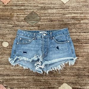 Forever 21 Patch Denim Shorts
